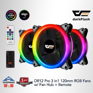 Darkflash DR12 Pro 3in1 RGB 120mm Fan Kit