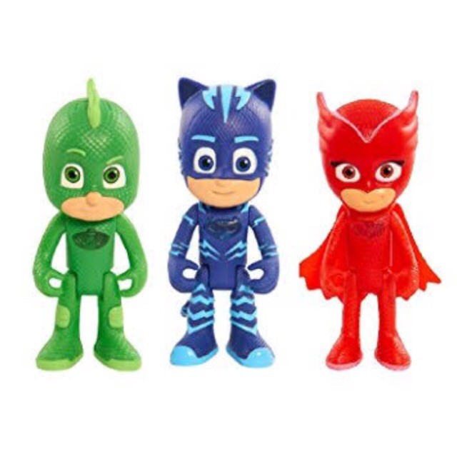 Pj mask figure toys cake topper 3in1/Catboy Gecko Owlette Size: 8.5cm ...