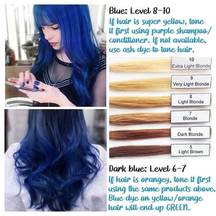 Dark Blue Midnight Blue Hair Coloring Permanent Blue Hair Color  Blue  Fashion Hair Color | Shopee Philippines
