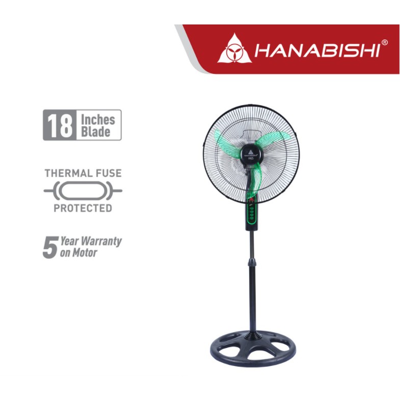 hanabishi-stand-fan-18-inch-blade-low-noise-powerful-durable-electric