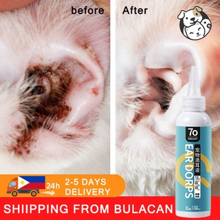 Pet Ear Cleaner Dog Ear Cleaner Cat Ear Cleaner Ear Cleaning and Odor Removal Drops Ear Cleaner120ml