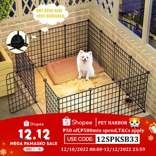 Dog Cage Stackable Pet Fence 35*35CM Cat Rabbit Fence Pet Cage DIY Pet Metal Wire Kennel