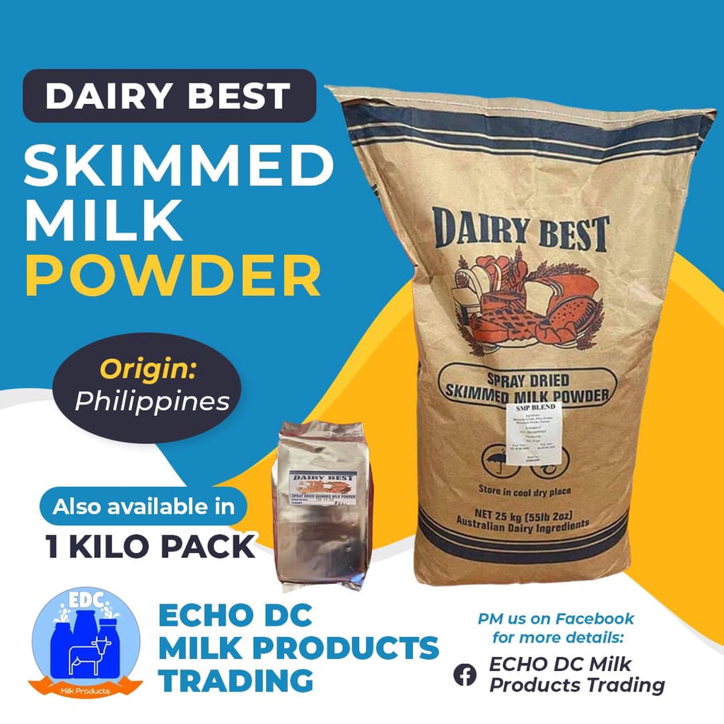 DAIRY BEST SKIMMED MILK POWDER BLEND 1 Kilo Poch Shopee Philippines