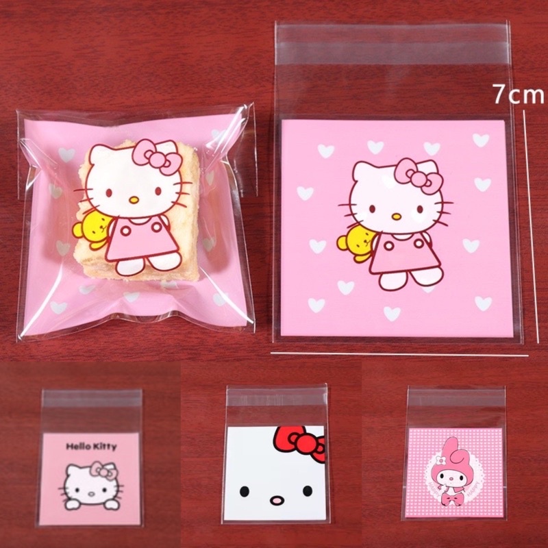 7*7 Cartoon Hello Kitty Melody Snowflake Pastry Ziplock Bag Baking