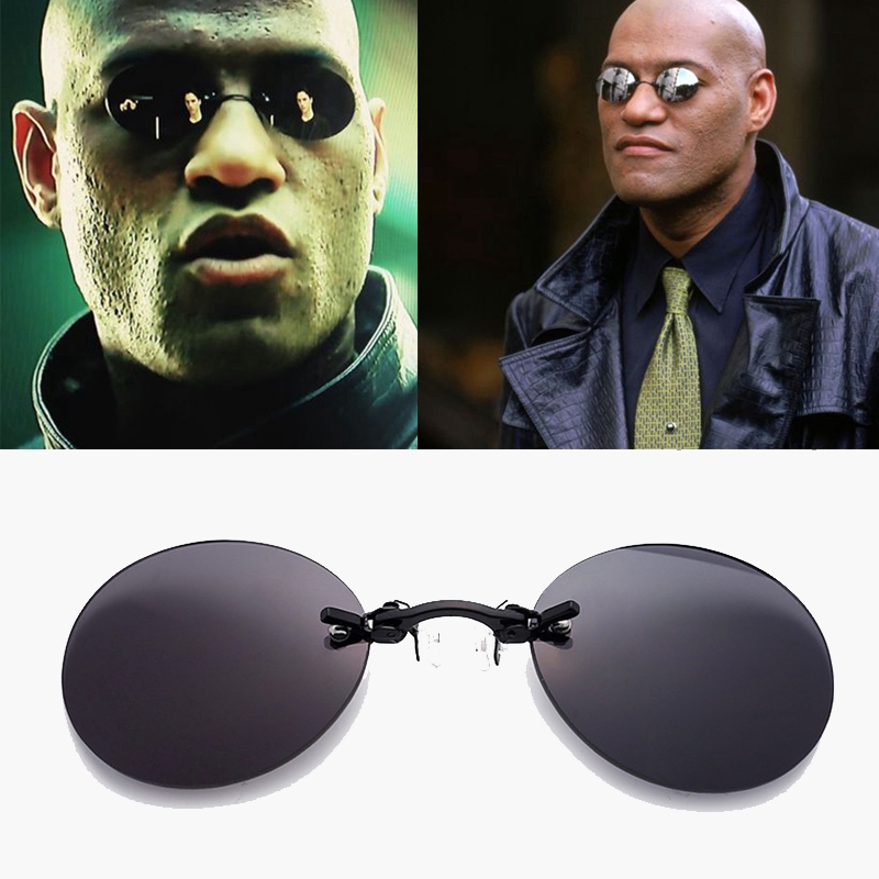 Fashion The Matrix Morpheus Style Round Rimsless Sunglasses Viwe Shopee Philippines