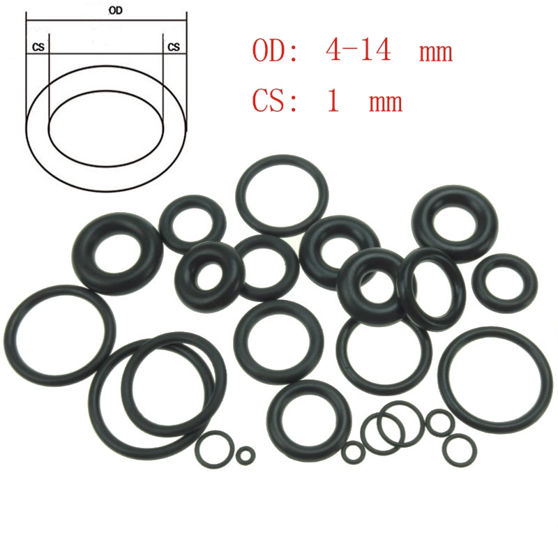 pcs Nitrile Rubber O Ring Seal O Ring Black Heat Resistance Oil Sealing Gasket Automobile Sealings Cs 1mm Od 4 14mm Shopee Philippines