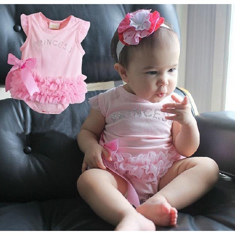 pink lace romper baby