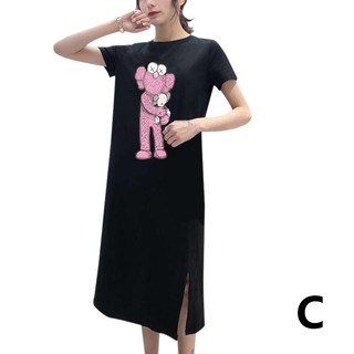 long pink t shirt dress