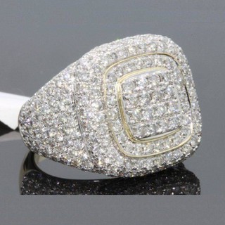 18k Gold Iced Out Simulated Diamond Band Mens Pinky Ring Shopee Philippines