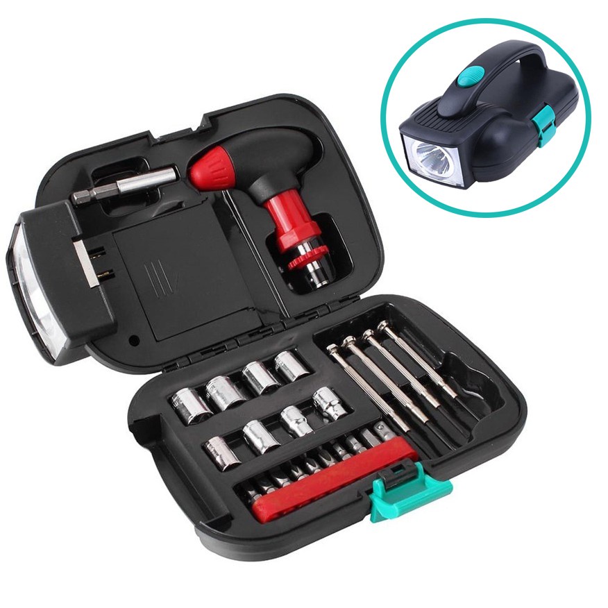 24pcs Portable Emergency Multifunctional Flash Light With Tool Box