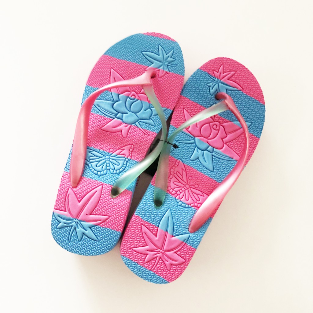 pink platform flip flops
