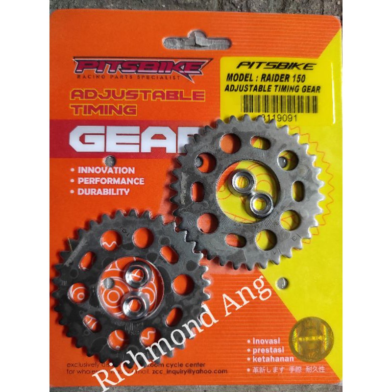 Pitsbike racing cam gear adjustable timing sprocket Raider 150 R150
