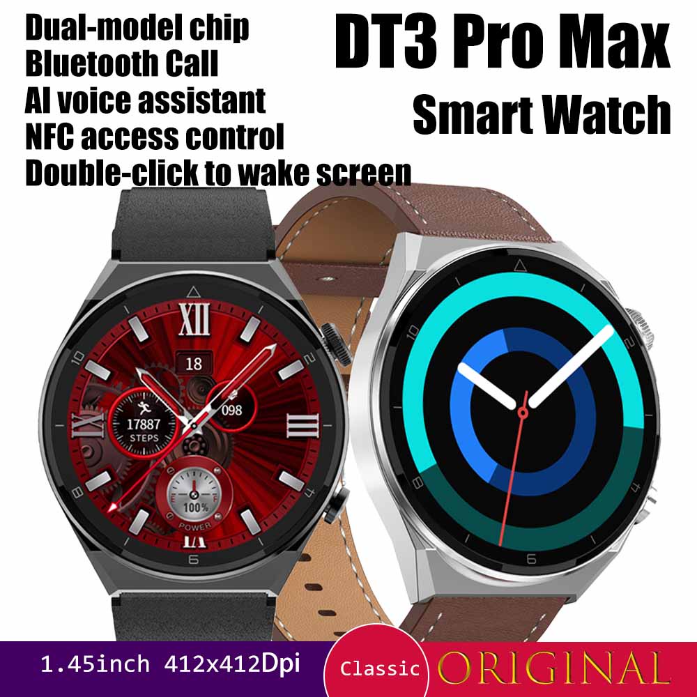 DT3 PRO MAX Smart Watch 1.45 inch Doubleclick to Wake Screen Bluetooth Call AI Voice Assistant