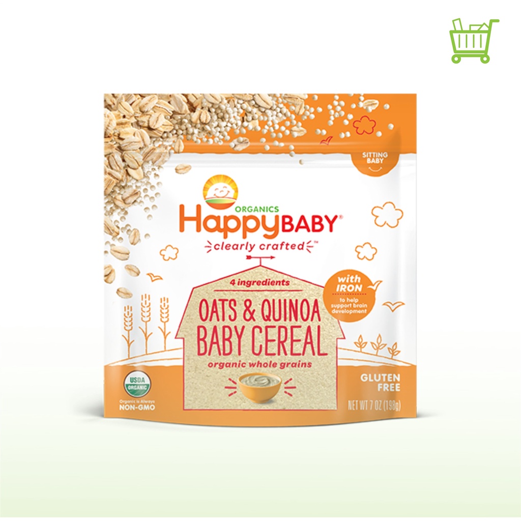 Happy Baby Organics Oats & Quinoa Baby Cereal 198g Shopee Philippines