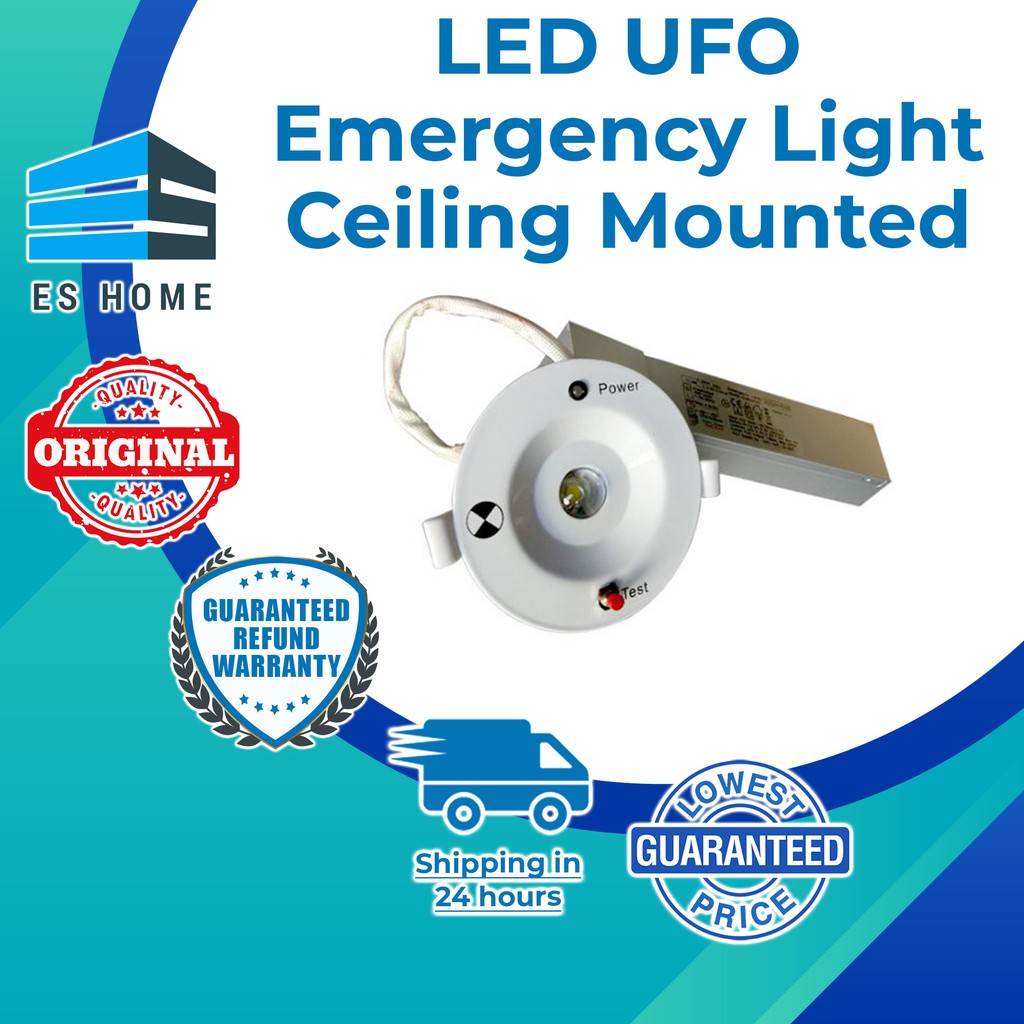 Brightex 3 Watts UFO Ceiling Mounted Emergency Light Shopee Philippines