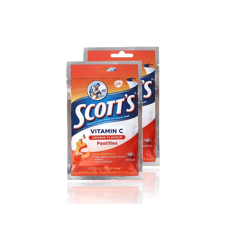 Scott's Vitamin C Pastilles Orange Flavour 15s [Pack of 2] | Shopee ...