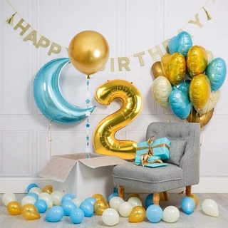 40 inch golden number balloon birthday party decoration #4