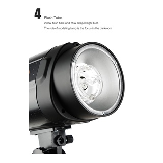 Godox 200W Studio lighting for Photography light Photo Strobe Flash Light Head (Mini Studio Flash) Monolight #9