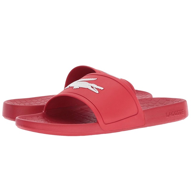 red lacoste sliders