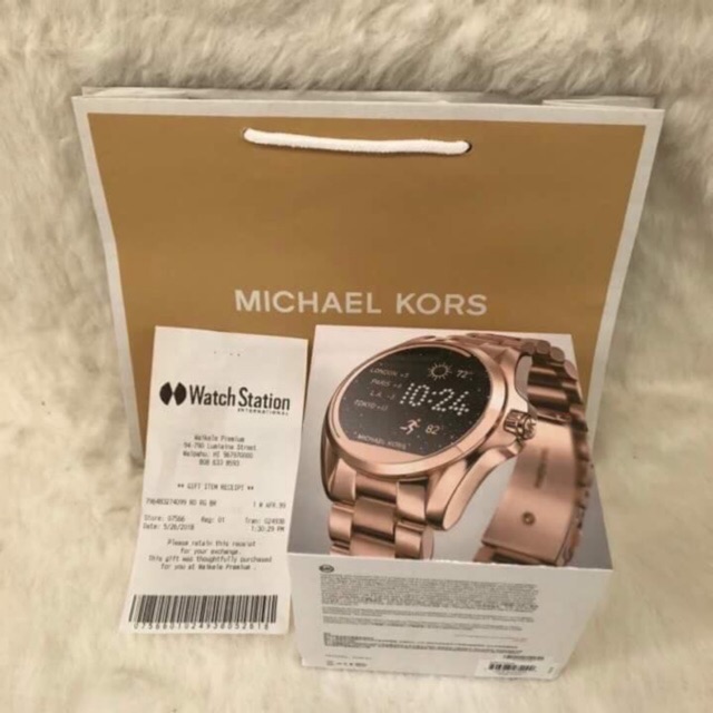 rose gold mk smart watch