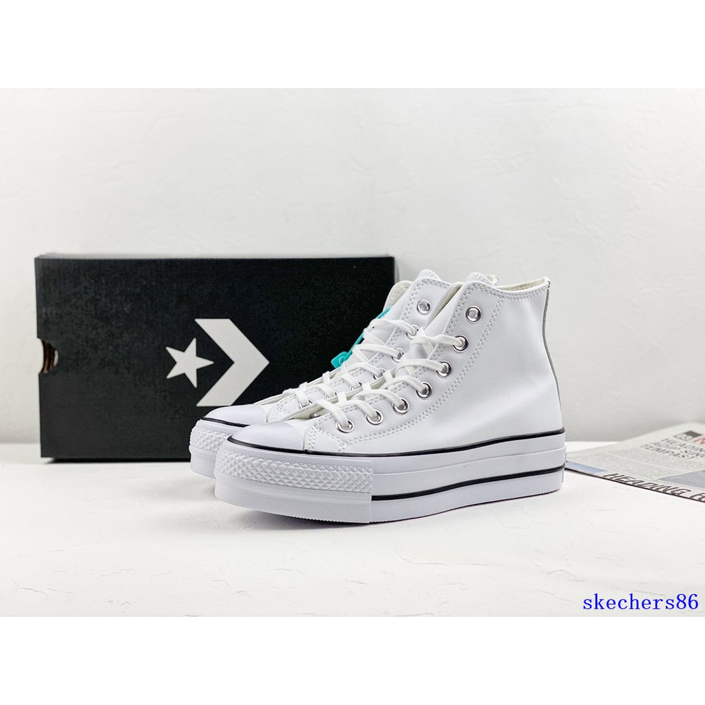 white leather shoes converse