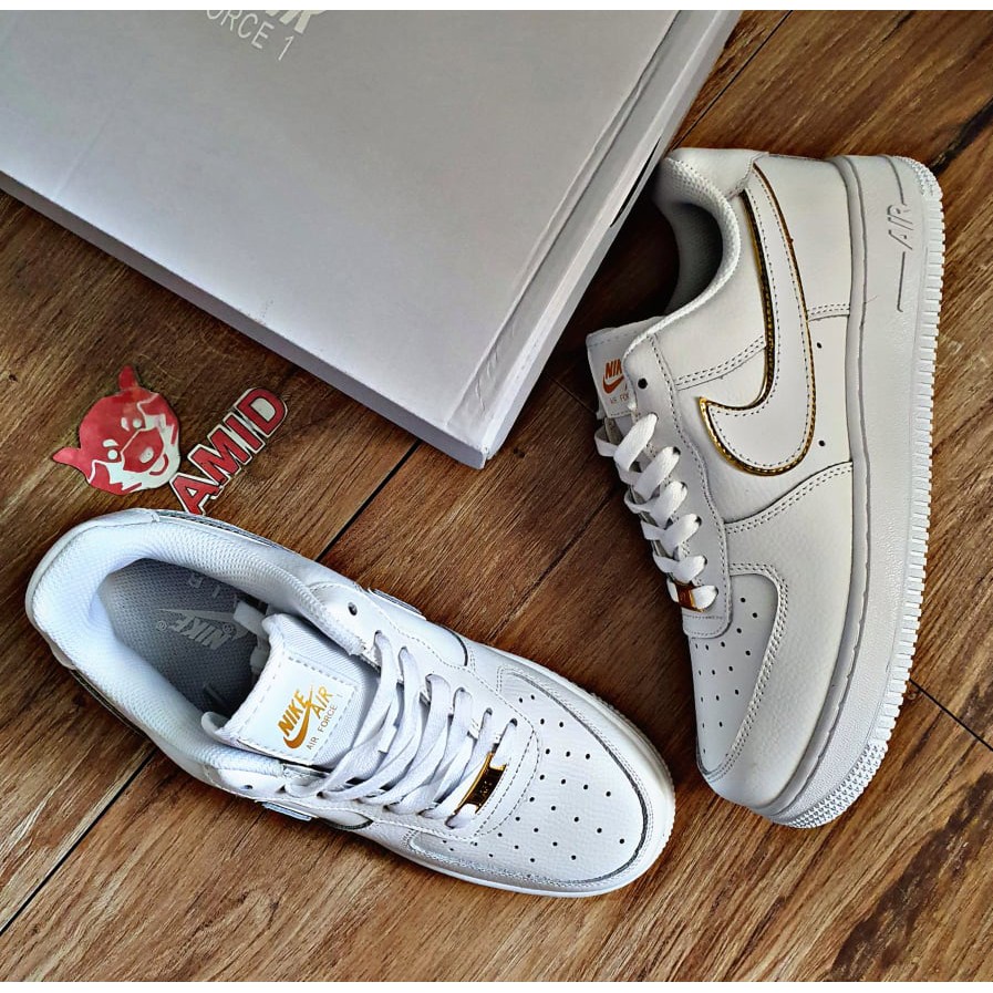 nike air force 1 low white metallic gold