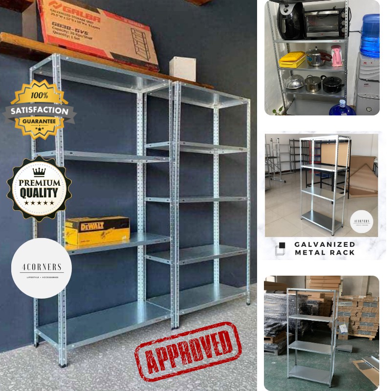 Galvanized Shelves 4 Layers and 5 Layers Adjustable Storage Rack