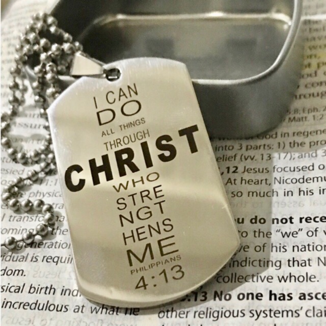 Bible Verse Custom Engraved Stainless Steel Dog Tag Shopee Philippines