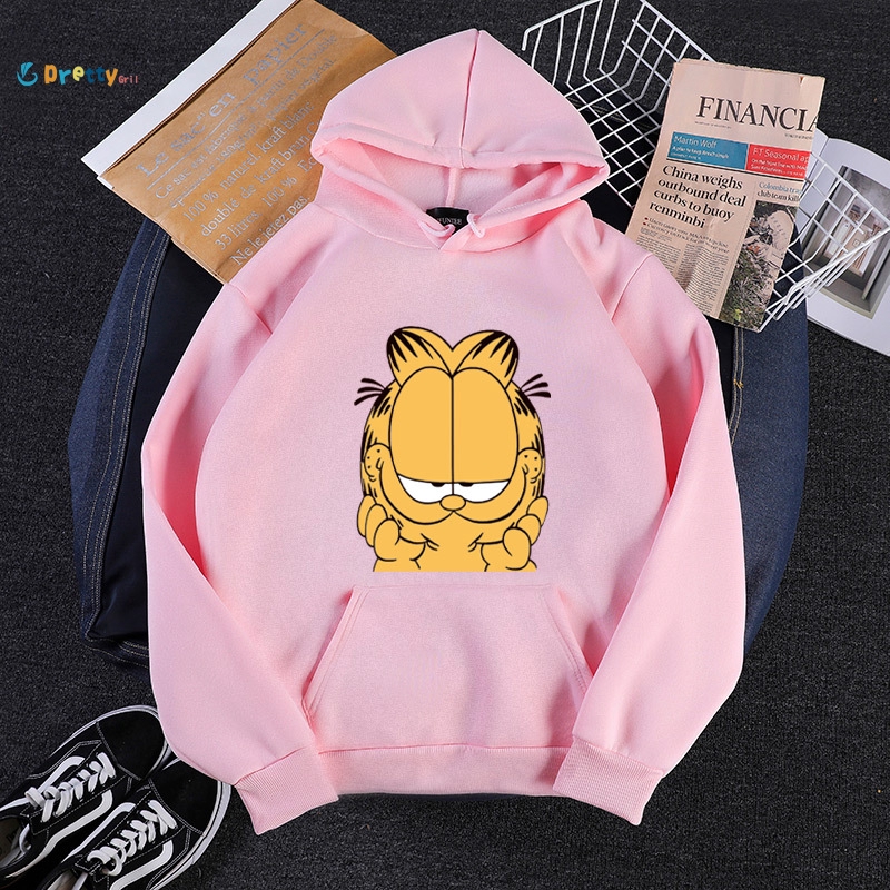 garfield hoodie pink