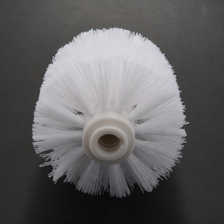 [Hot sale]Replacement Spare Bathroom Accessory Plain Plastic Toilet Cleaning Brushes Head Holders White (2x White Heads) #5
