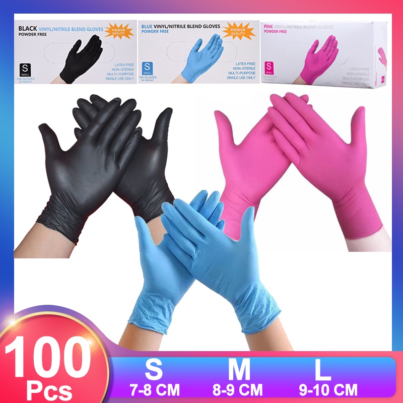 latex free gloves pink