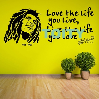 Bob Marley One Love Reggae Music Rasta Peace Vinyl Decal Wall Art Sticker Home Decor Art Mural Removable #2