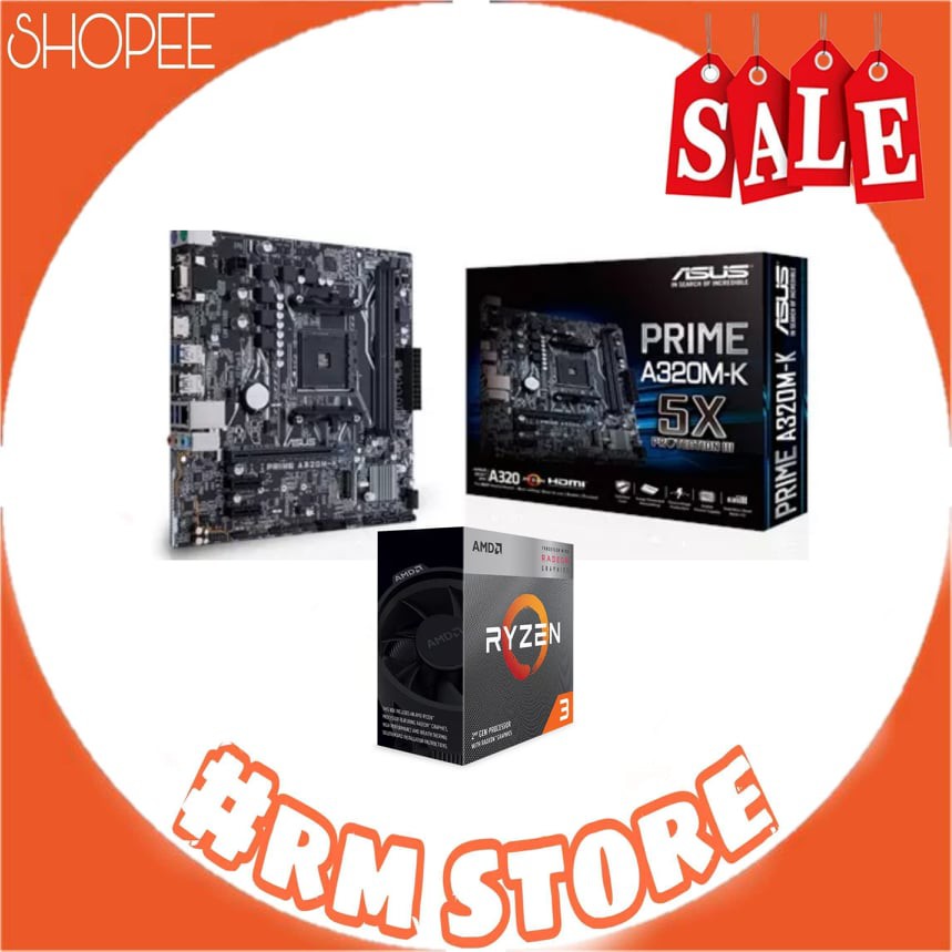 Amd Ryzen 3 30g Ddr4 Ram Am4 Socket Up To 2933mhz W Asus Motherboard A3m K Shopee Philippines