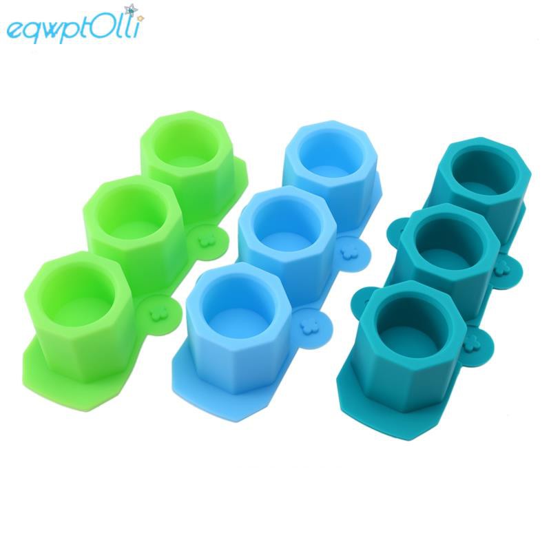 3 Pack Mini Octagon Flower Pot Silicone Molds - Succulent Plant Planter Pot Mold Concrete Cement Plaster Molds, Silicone Ice Molds, DIY Craft Molds for Small Cactus or lings
