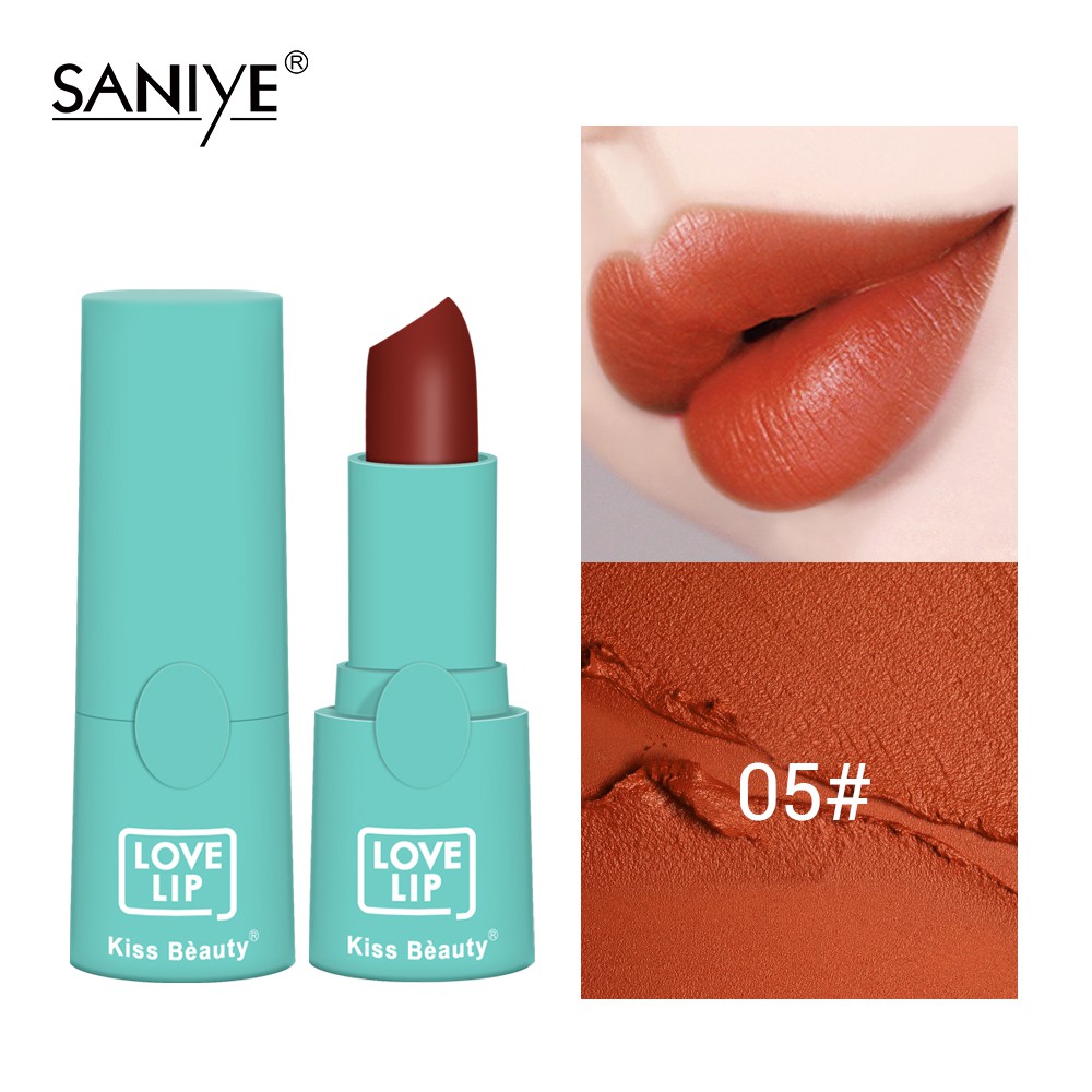 KISS BEAUTY Matte Lipstick Velvet Lip Cream 5 Colors/Set Red Lips