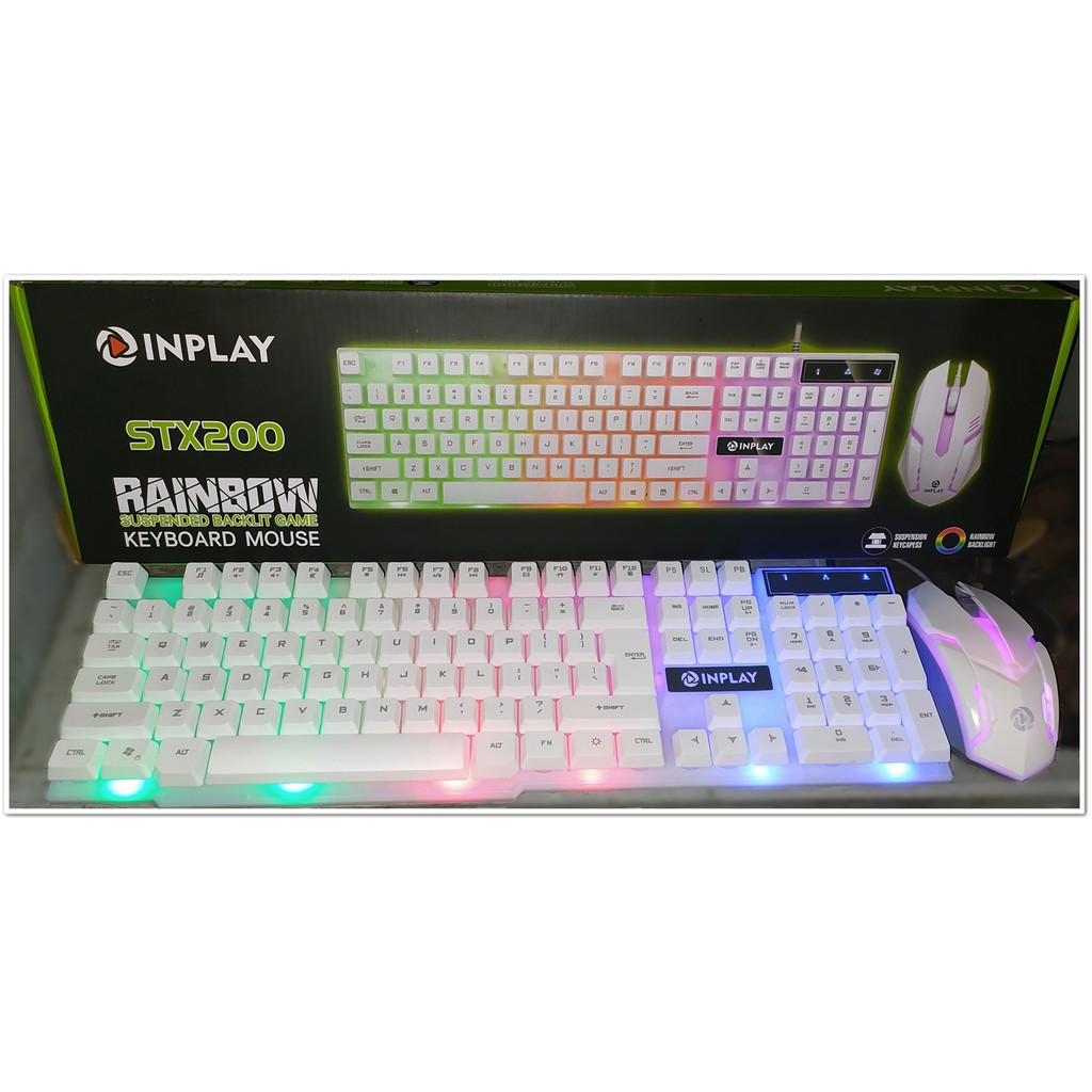 Gaming Keyboard and Mouse RGB Inplay STX200 Backlit USB | Shopee ...