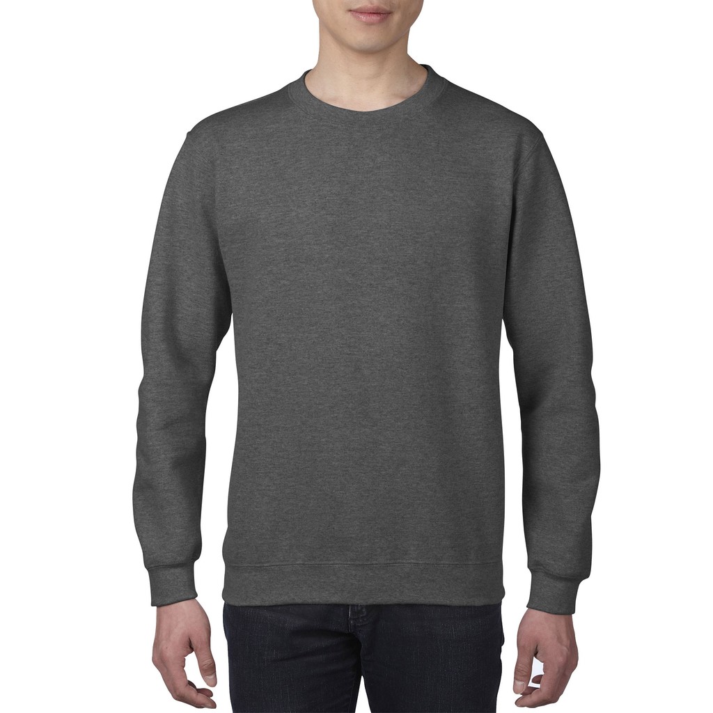 Gildan Heavy Blend Adult Crewneck Sweatshirt (Dark Heather) | Shopee ...