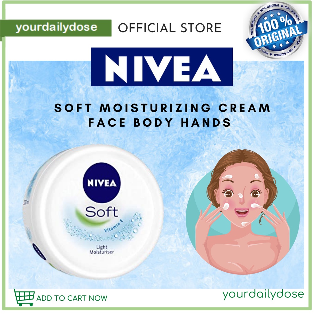 Original NIVEA Soft Moisturising Cream 200ml 100ml Shopee Philippines