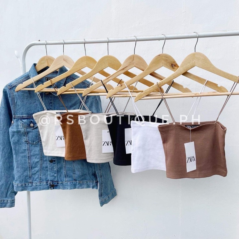 ZARA Strappy Crop Top Shopee Philippines