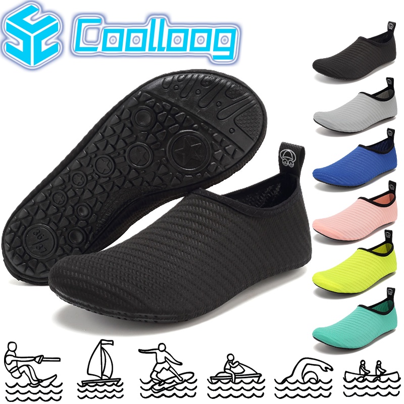 Unisex Beach Shoes Rubber Non slip Swimming Shoes Amphibian Aqua Shoes Diving Shoes Water Shoes