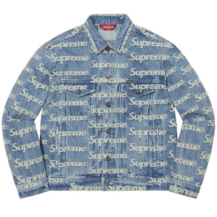 SupFull screen logo denim jacket jacket | Shopee Philippines
