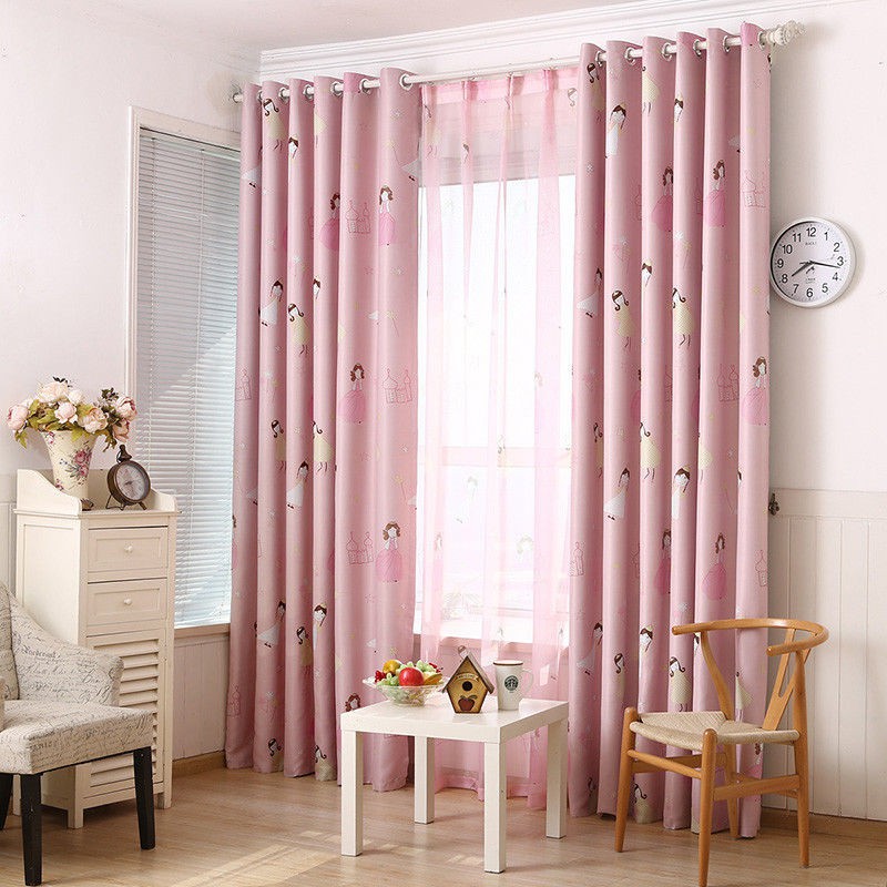Nice Kids Cartoon Princess Window Curtain Blockout Curtains