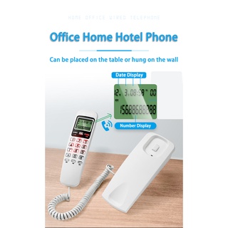 Mini Wired Telephone Home Office Hotel Corded Telephone Landline Wall-mounted telephone