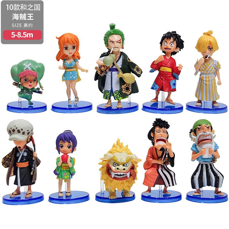 One Piece Wano Country Luffy Solon Set Of 10 Figure Shopee Philippines