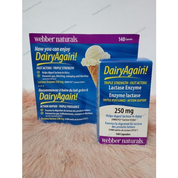 WEBBER NATURALS Lactase Enzyme 250mg (140pcs) Shopee Philippines
