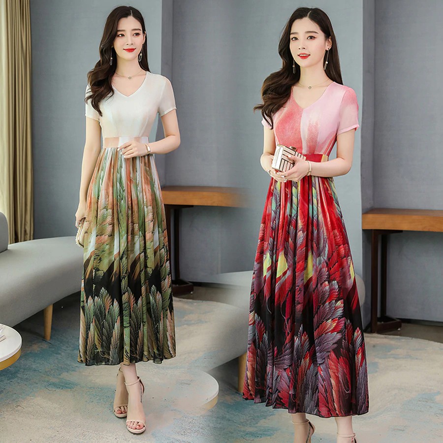 green midi maxi skirt