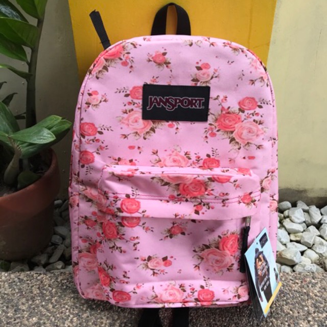 baby pink jansport backpack