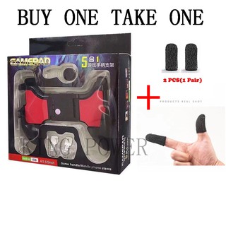(buy one take one)  5 in1 Gamepad Game Controller With Joystick free game finger cots