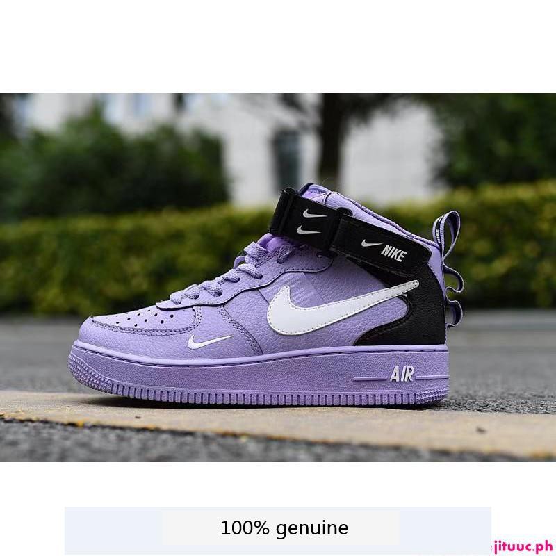 purple black shoes