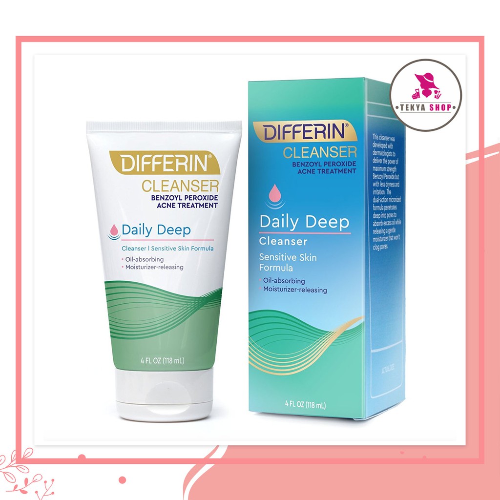 Differin Daily Deep Cleanser with Benzoyl Peroxide Acne Treatment